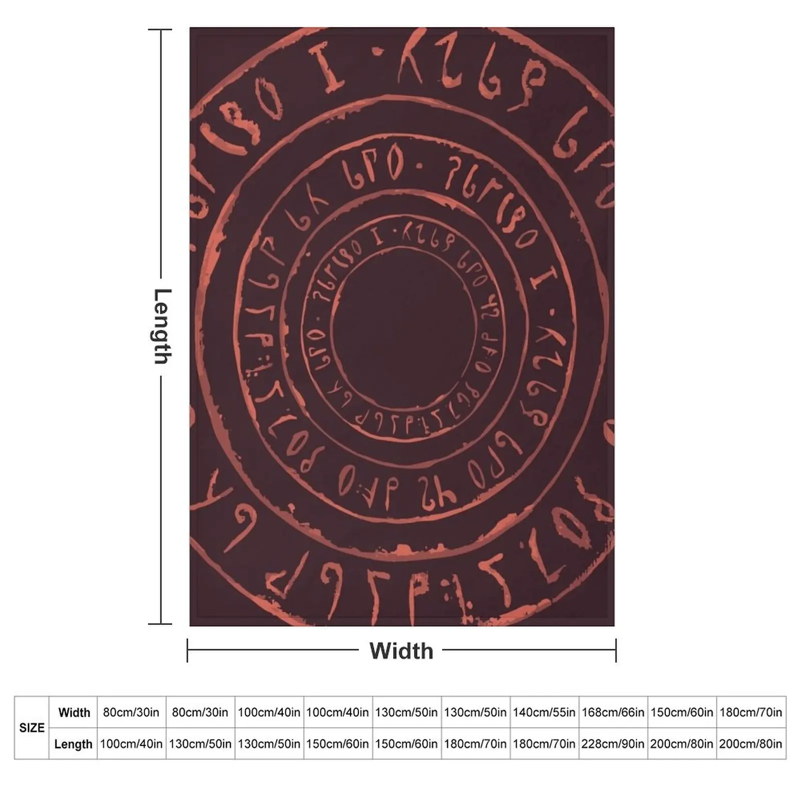 Фото Плед Noita Rune Circles, легкое и мягкое одеяло для кровати, подходящее для всех сезонов №2