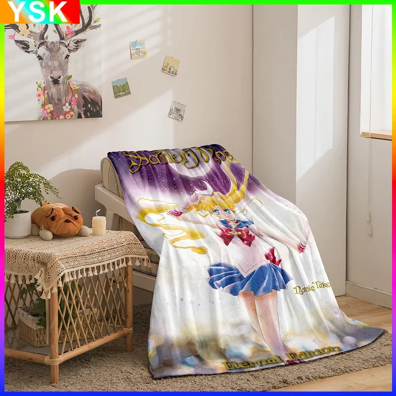 

3D Cartoon Anime Sailor Moon Two-dimensional Series Double-sided Flannel Digital Printing Blanket Cover Blanket The Best Gift