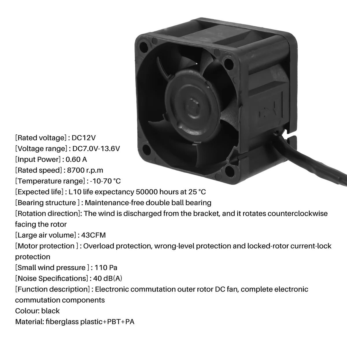 1 шт. FFB0412SHN 4028 4 см 12В 0.60A вентилятор для микро-усиленного потока воздуха 40x40x28 мм