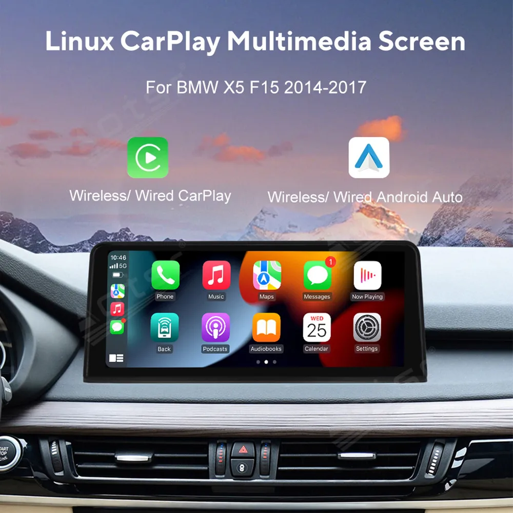 12 3/10 25 дюймов 1920*720 система Linux для BMW X5 F15 2014-2017 NBT сенсорный экран Carplay