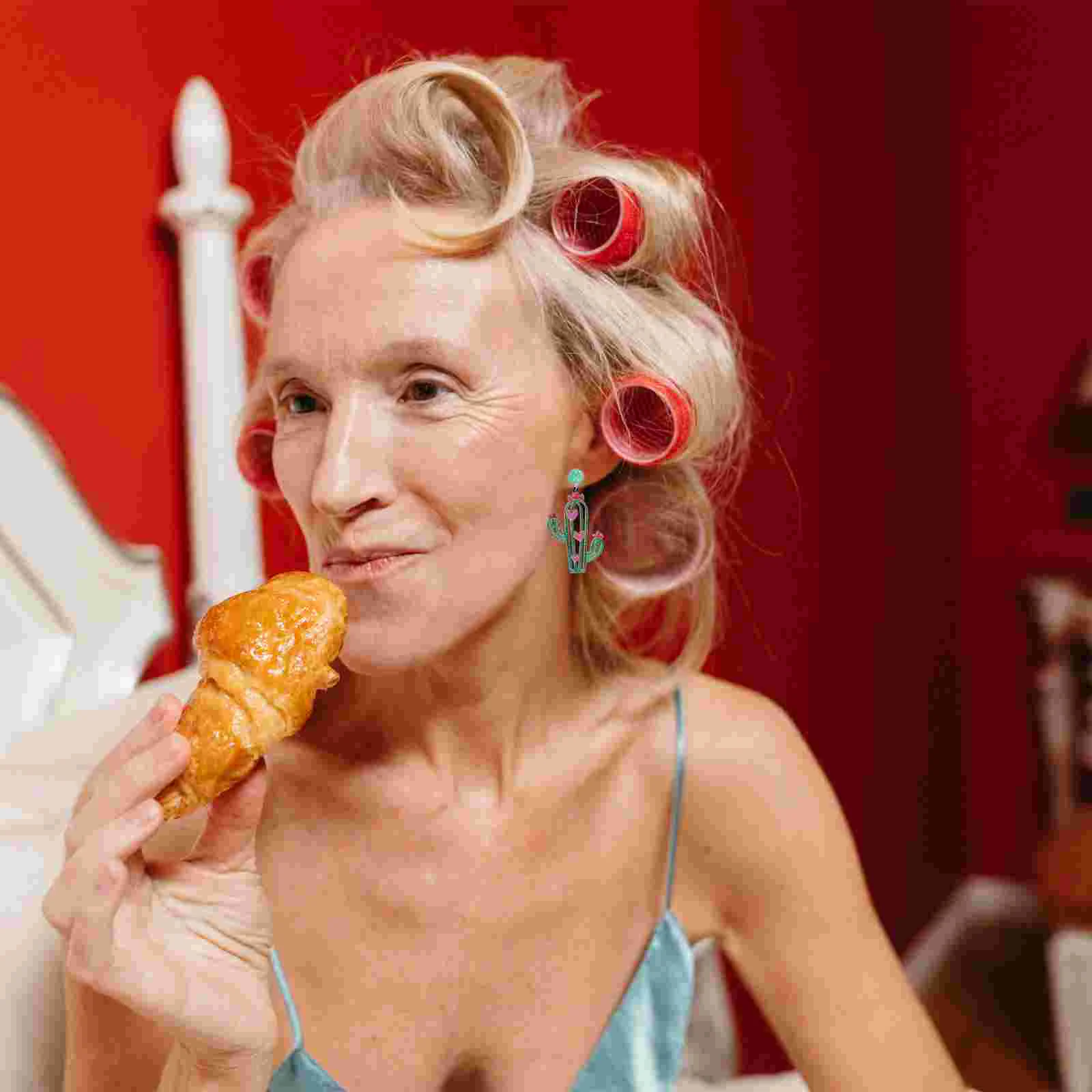 Серьги Кактус Изящные украшения Кулон с растениями Модные акриловые для