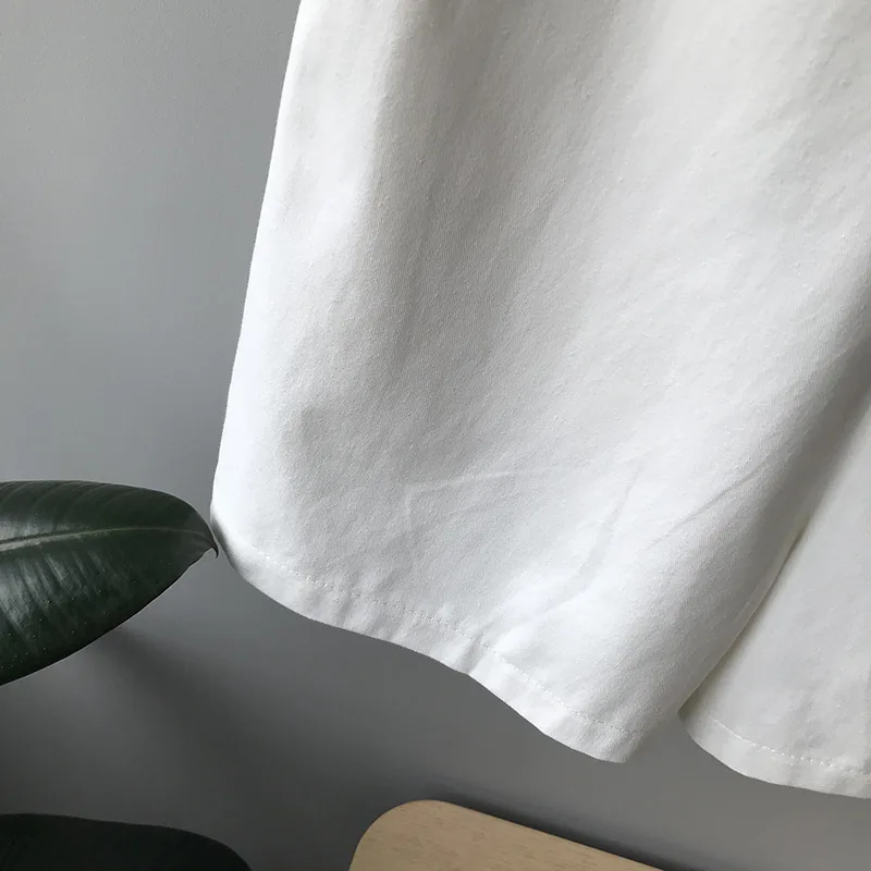 Women Shorts Elastic Waist Loose Wide Leg Casual Pants Women's Korean Style Straight Leg Hot Pants Free Belt 2023 Summer Clothes