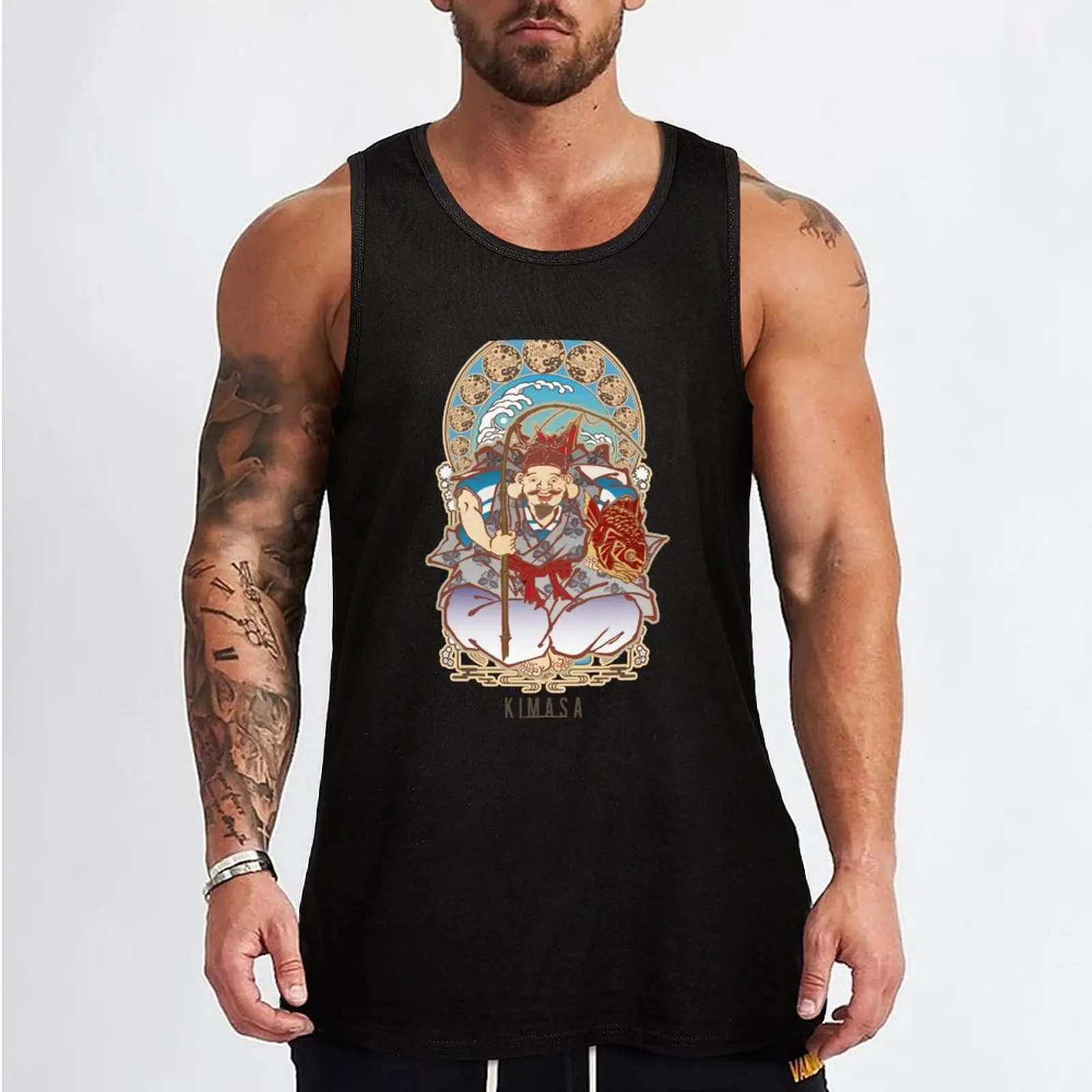 Ebisu Tank Top мужской сексуальный костюм Мужской спортзал