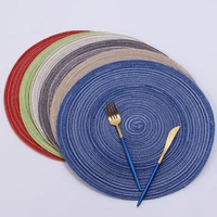 pure cotton round table mats table mats coasters handmade non slip mats heat insulation mats kitchen tools placemat