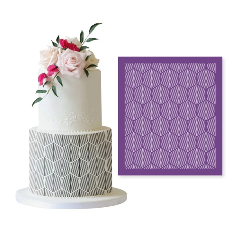 Сетка для торта трафарет кружевной цветок трава ткань инструмент украшения