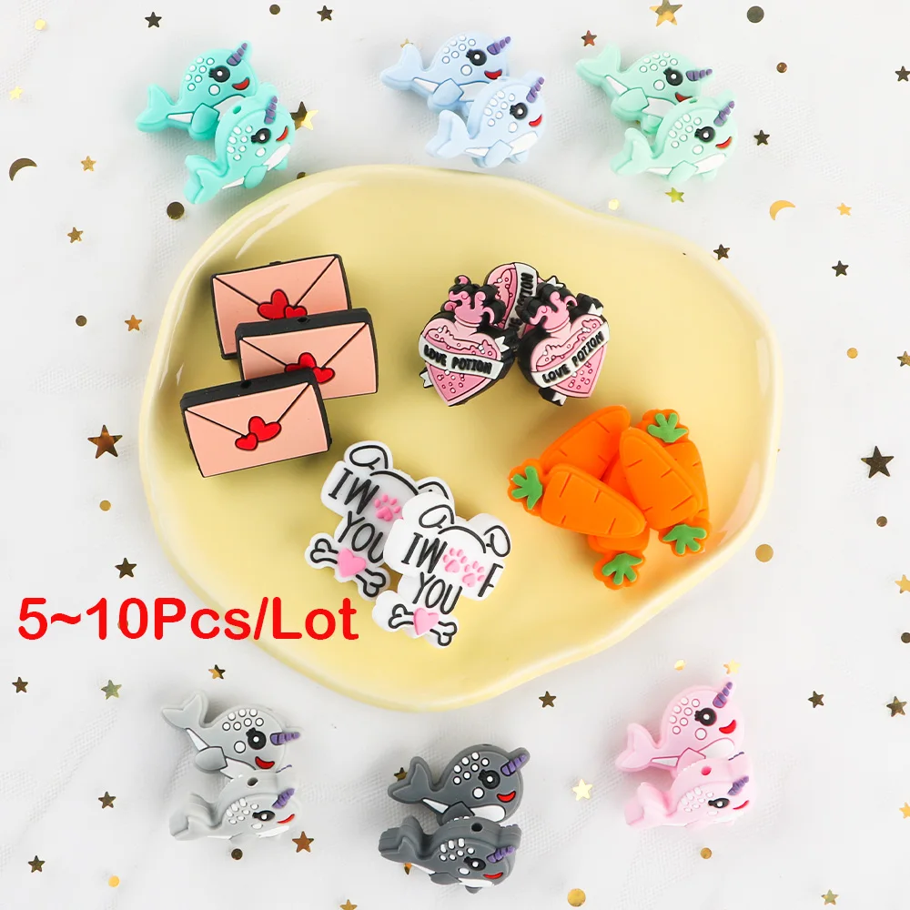 

5-10 шт., силиконовые бусины для соски-пустышки