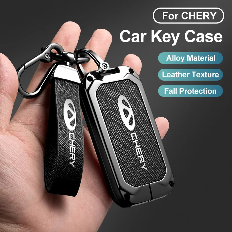 Фото Новый чехол для автомобильного ключа из цинкового сплава и кожи, для Chery Omoda Jaecoo 7 Oumengda C, защитный брелок-кейс, автомобильные аксессуары №1