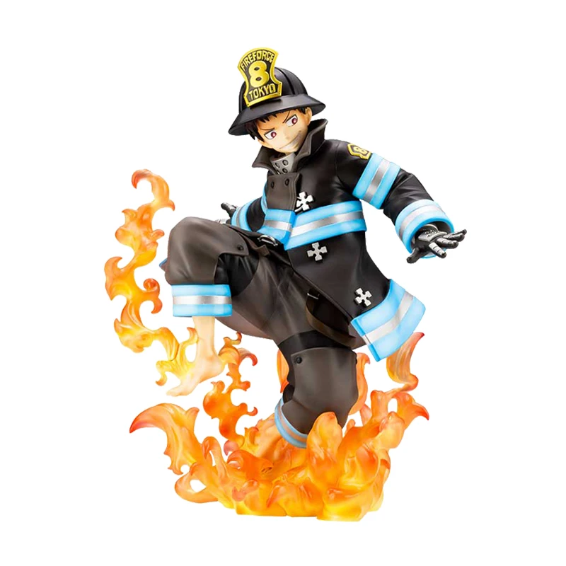 

Original Kotobukiya Scorching Fire Brigade Shinra Kusakabe Anime Figures Model Desktop Ornaments Collectibles Model Toys