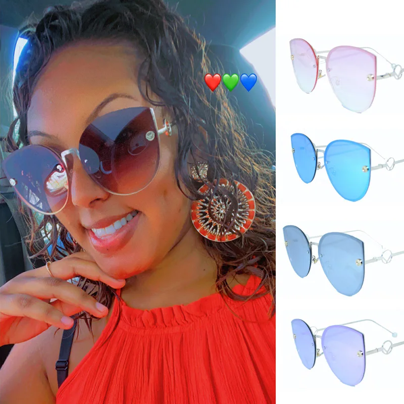

Солнцезащитные очки «кошачий глаз» в стиле ретро для мужчин и женщин, модные роскошные дизайнерские винтажные зеркальные линзы, UV400, 2022