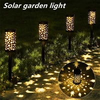 pamnny 3 in 1 solar led light outdoor waterproof hollow out landscape lawn lamps for park path corridor patio garden decoration