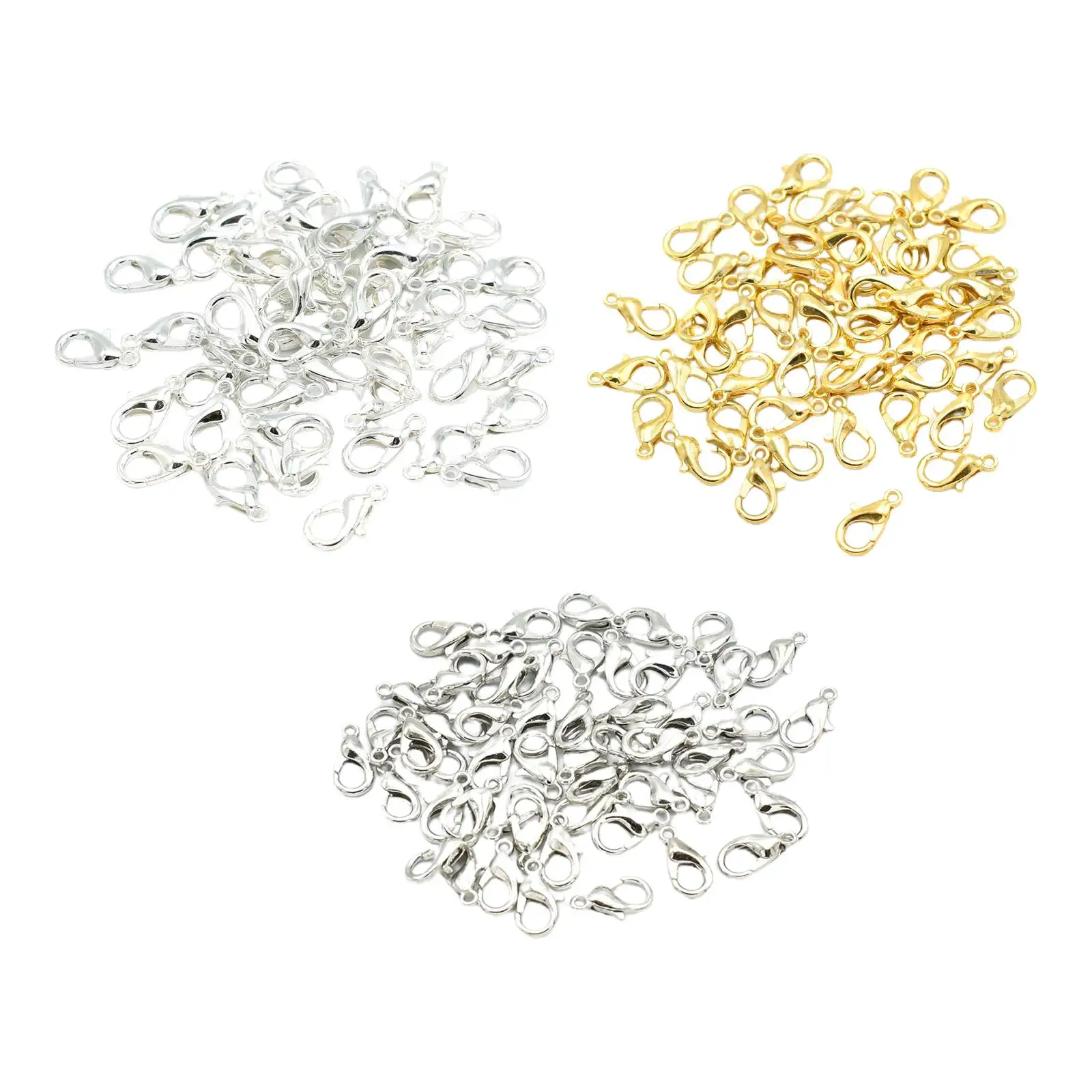 

50Pcs Lobster Claw Clasps Zinc Alloy for Jewelry Making Fastener Supplies