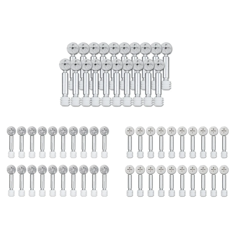 

E7CD Compact Furniture Screw Bolt Set Furniture Hardware Fixing Screw Set Furniture Fitting Tool Quality Zinc Alloy Made