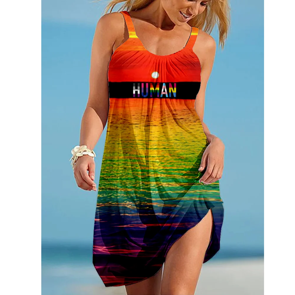 Мини-платье женское пляжное на бретелях пикантное вечернее праздничное