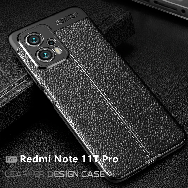 

For Xiaomi Redmi Note 11T Pro Case For Redmi Note 11T Pro Plus Cover Capas TPU Soft Leather For Fundas Redmi Note 11T Pro Cover