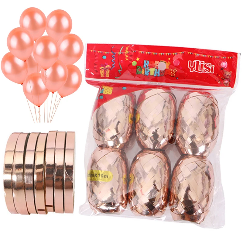 

Розовые и золотые воздушные шары лента, латексные шары Globos, украшения для свадьбы, дня рождения, годовщины, мероприятия, вечеринки