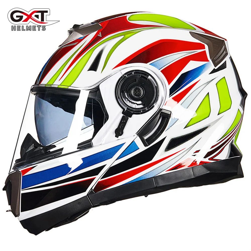 Мотоциклетный шлем GXT профессиональный модульный откидной с двумя объективами
