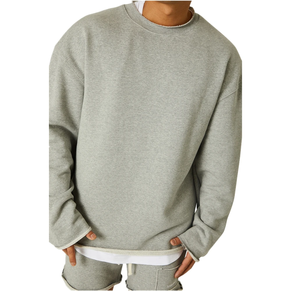 

New muscle fitness brothers sports sweater men's autumn and winter leisure training running loose plus size pullover