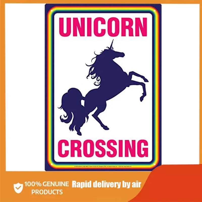 

Aquarius Unicorn Crossing Tin Sign motorcycle garage decoracion hogar rustico room decoration vintage home decor