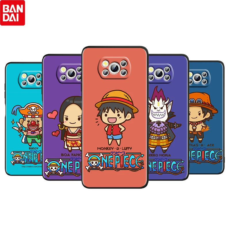 

ONE PIECE Red Luffy For Xiaomi Poco M4 X3 F3 GT NFC M3 C3 M2 F2 F1 X2 Pro Mi Mix3 Soft Silicone Black Phone Case Cover Fundas