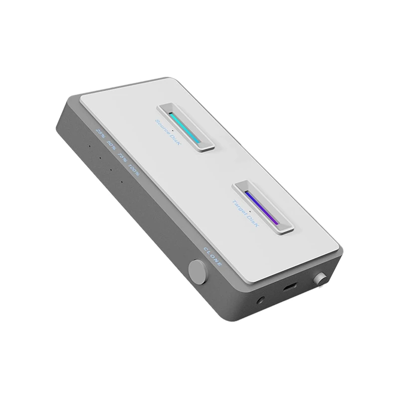 

M.2 Dual Bay Enclosure Clone Docking Station, Hard Disk Box External For M.2 Nvme SSD Hard Drives Enclosure