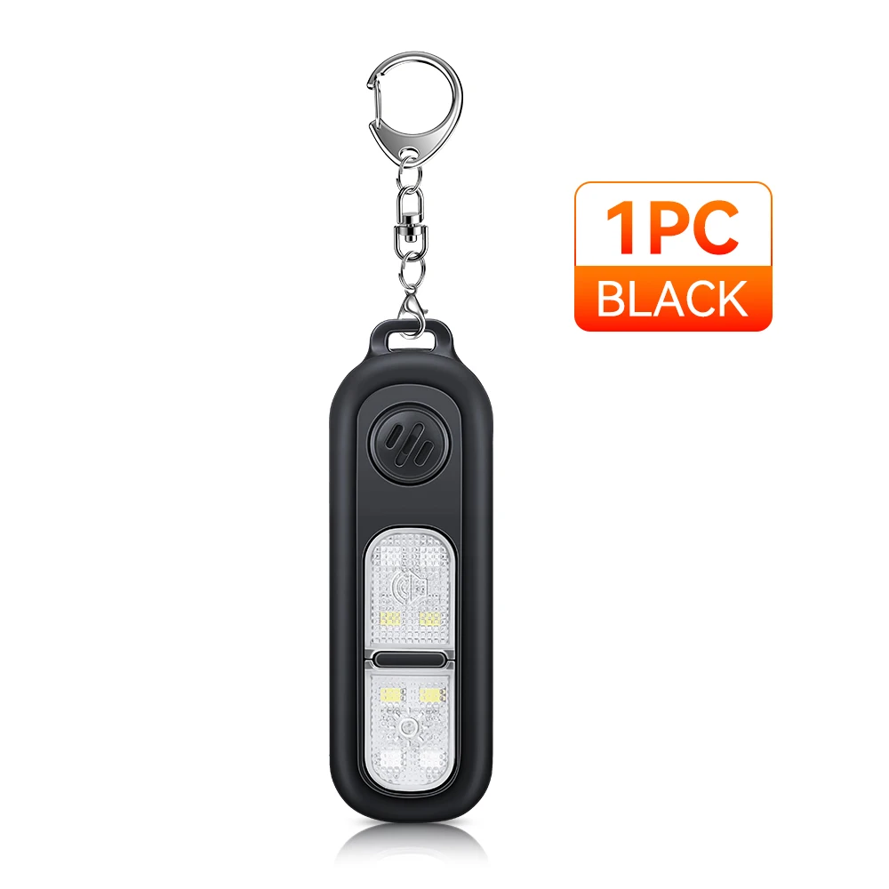 

Брелок для личной безопасности Camaroca для женщин, перезаряжаемая от USB, 130 дБ, самоаварийная сирена с подсветкой, уведомление о низком заряде батареи