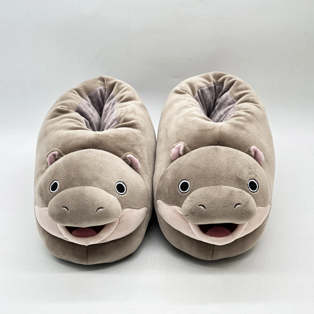 JAV deng бегемот плюшевые интернет-знаменитости тапочки бегемота забавные домашние
