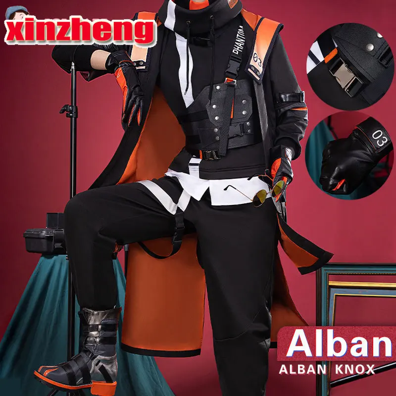 

MsMay Anime Vtuber Alban Knox Cosplay Costume Male Beautiful Handsome Game Suits Uniform Halloween Outfit Fantasia Masculina
