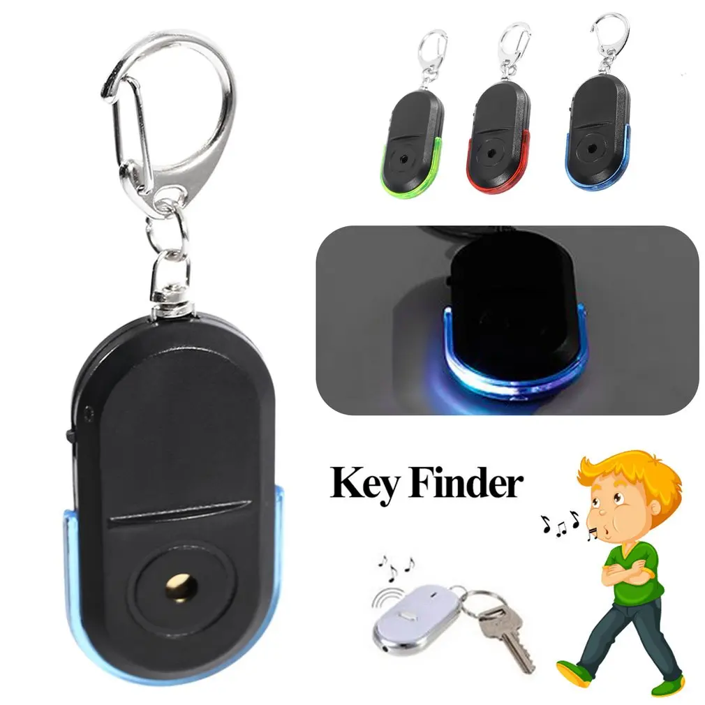 

Mini Anti-lost Whistle Key Finder Wireless Alarm Smart Tag Key Locator Keychain Tracker Whistle Sound LED Light Things Tracker