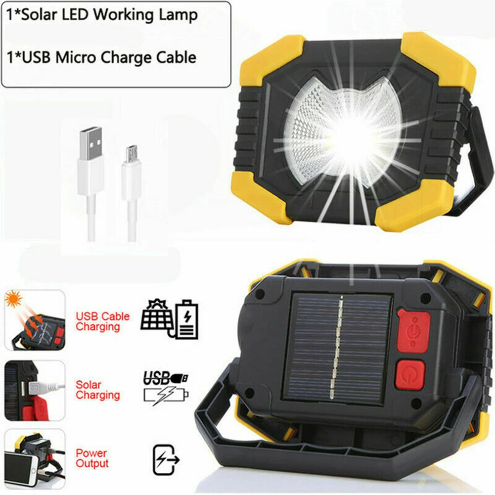 

100W Solar LED Light Flashlamp USB Rechargeable Outdoor Camping Work Torch Flood Outdoor Survival Emergency Lighting Equipment
