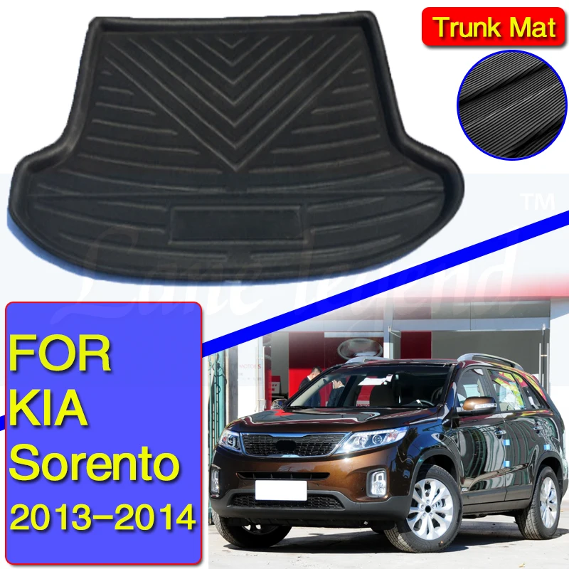 Car Trunk Mat Tray Boot Liner Floor Cargo Carpet Mud Protection Pad Non-slip Accessories For Kia Sorento 7/5 Seat 2013 2014