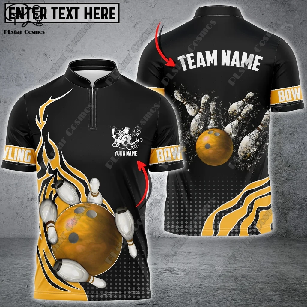 Bowling Ball and Lightning Skull Multicolor Custom Name 3D Z