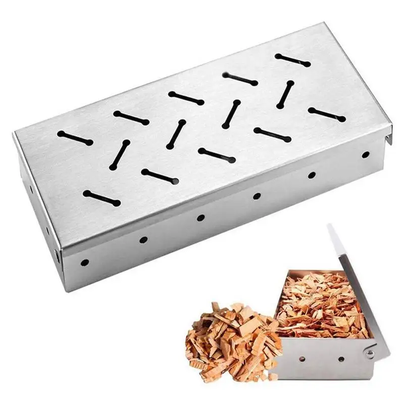 Smoker Box BBQ Smoker Box Wood Chips For Indoor Outdoor Char