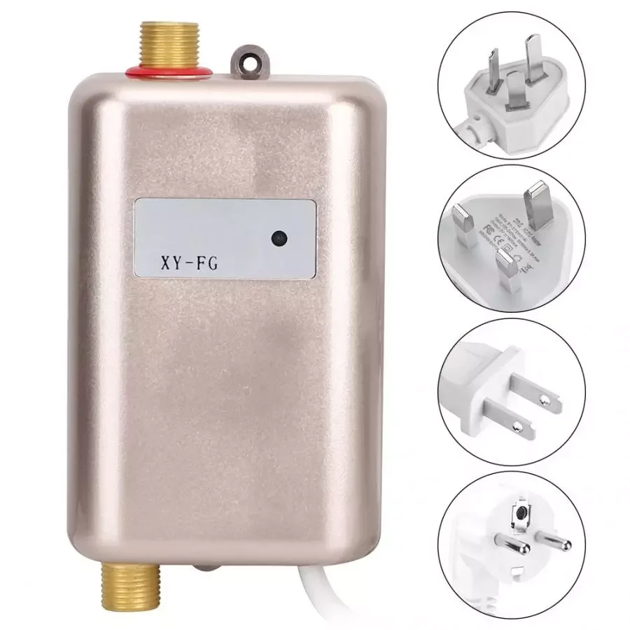 

Gold Home Kitchen Hot Cold Mini Instant Water Heater with Indicator Light Kitchen Appliance