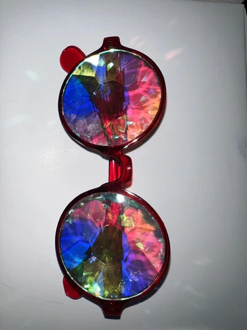 Калейдоскоп, концертные солнцезащитные очки, кристальная стеклянная призма, женская одежда для ночных представлений, подходящие солнцезащитные очки