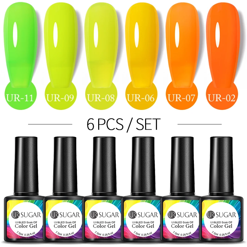 

Оригинальный Набор лаков для ногтей телесный Розовый Блестящий Гель-лак набор отмачиваемый УФ UR SUGAR гель полуперманентный базовый гель для дизайна ногтей набор верхнего покрытия