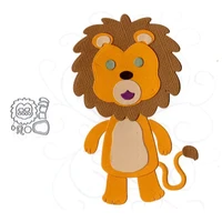 holiday cute male lion metal cutting dies 2022 new stencils die cut diy scrapbooking album paper card embossing