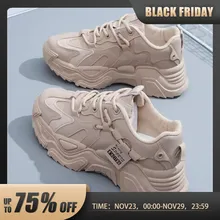 Dad Shoes Womens Spring and Autumn 2023 New Womens Shoes All-match Thick-soled White Sneakers Fashion Casual Shoes