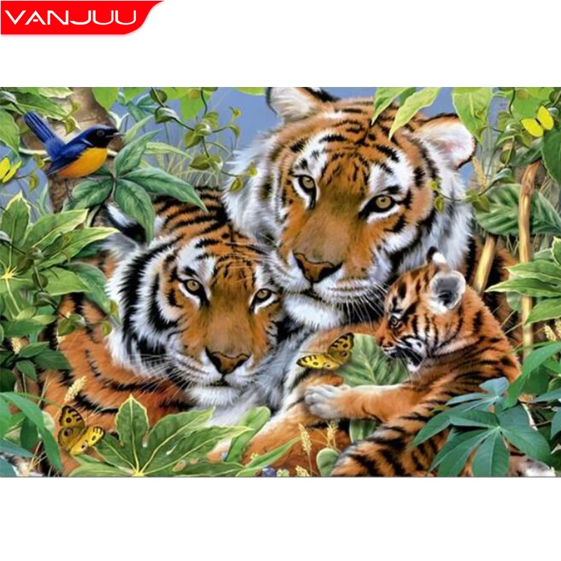 

5D Diamond Painting Tiger Full Drill Diamond Mosaic Painting Animal Diamond Embroidery DIY Rhinestones Home Decor Gift
