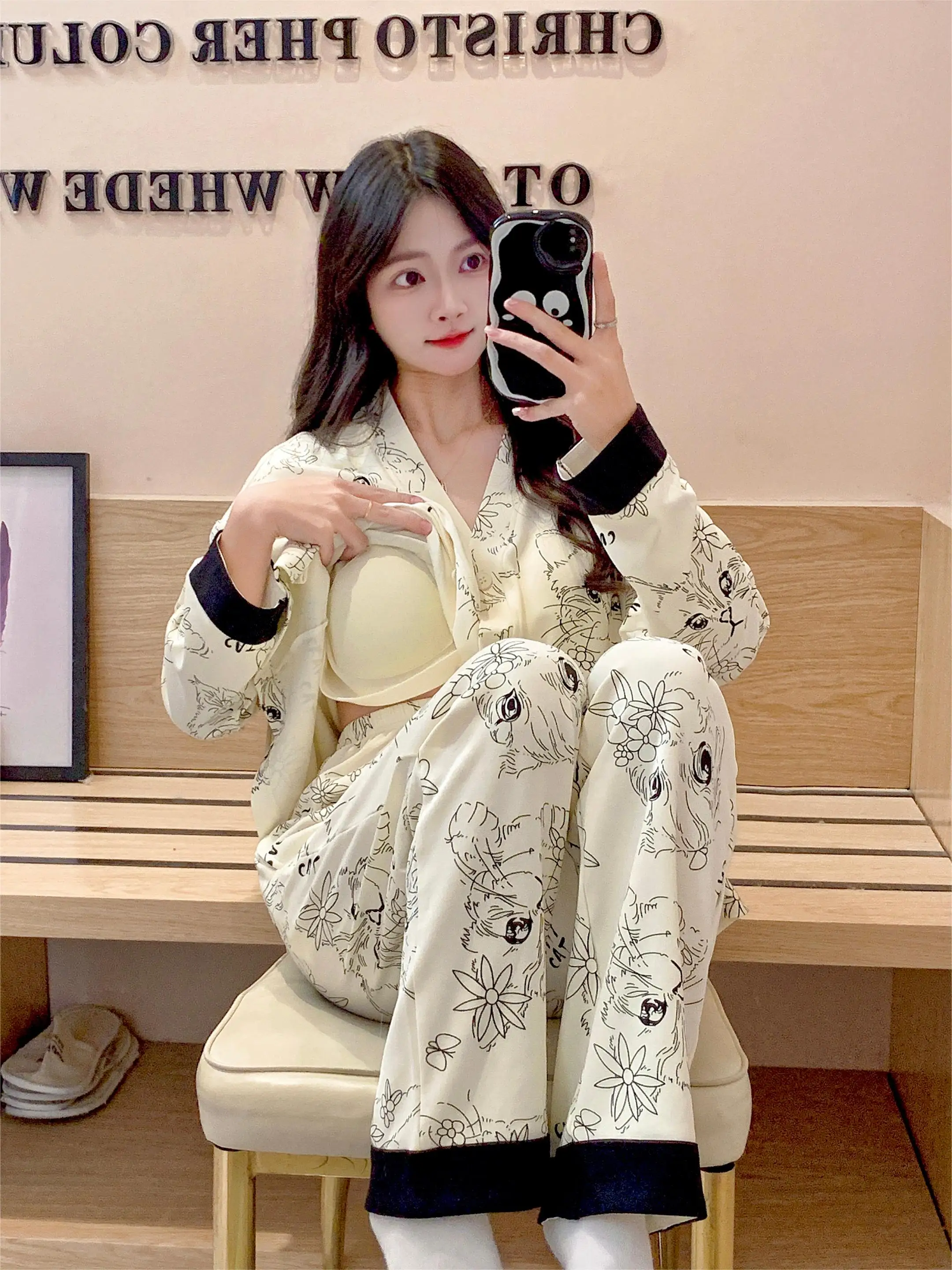 Пижамный комплект пижамы ночная одежда женская пижама модная сексуальная для