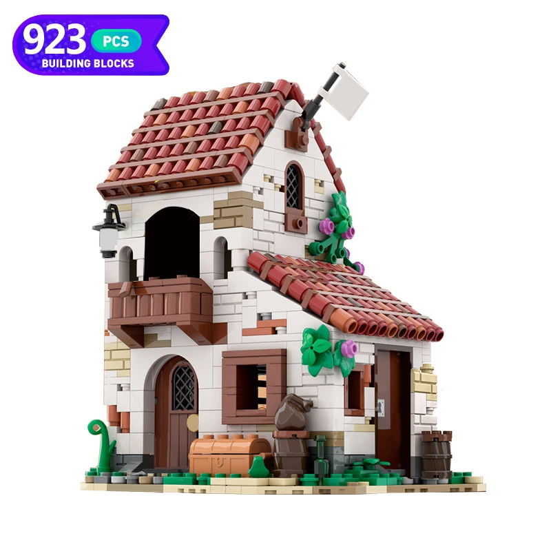 

Moc Architecture Pirate Barracuda Cove Eldorado Fortress-Empire Soldiers House Building Block Medieval Castle Bricks Toy Gift