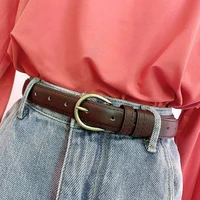 high quality simple fashion female belt student korean version casual pu leather trend cute girl belt pin buckle design 2230