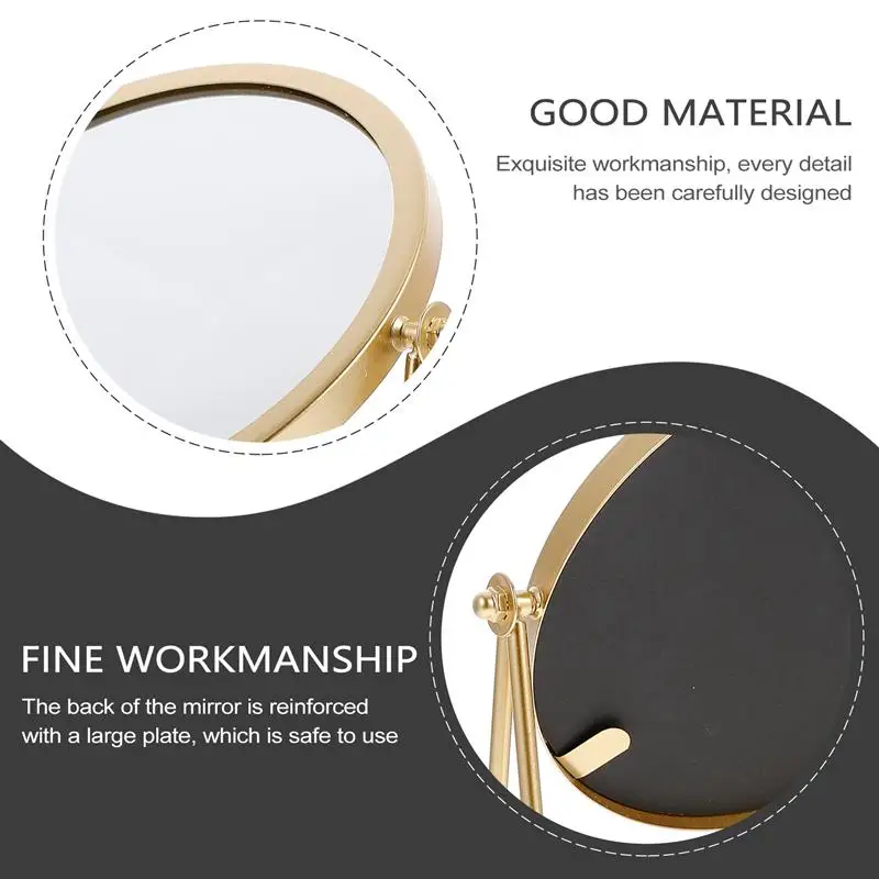 Vanity Makeup Mirror Swivel Round Cosmetic for Table Desk Countertop |