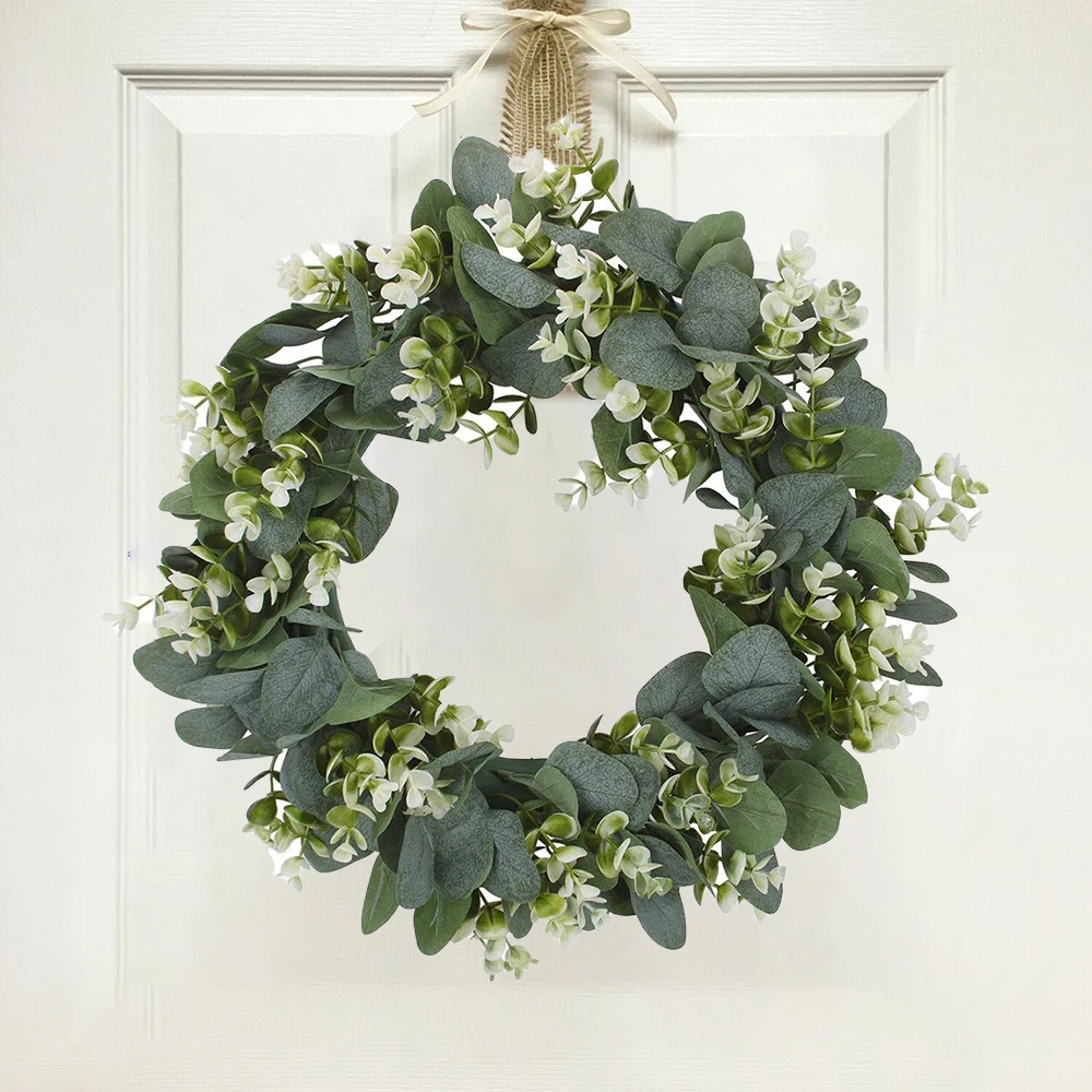 

Door Artificial Leaf Wreath Hanging Garland Ornament 33CM Accessory Parts
