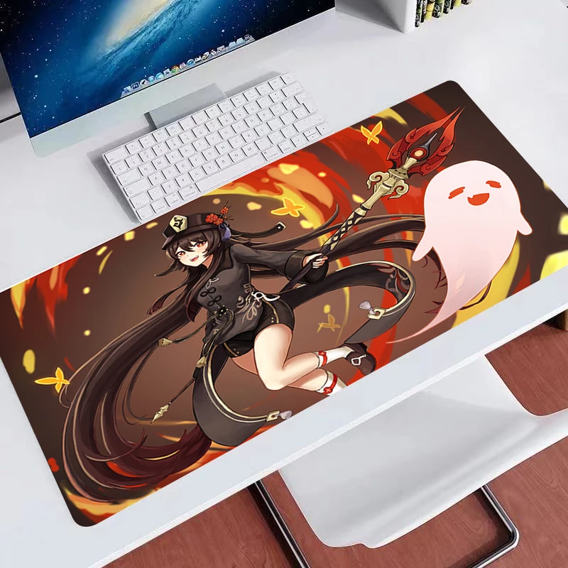 

Игровые коврики, коврик для мыши 900x400 Genshin, Противоскользящий коврик для мыши, офисные аксессуары, коврик для клавиатуры, крутые аксессуары д...