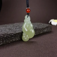 hot selling natural hand carve hetian yu cyan wishful necklace pendant fashion jewelry accessories men women luck gifts1