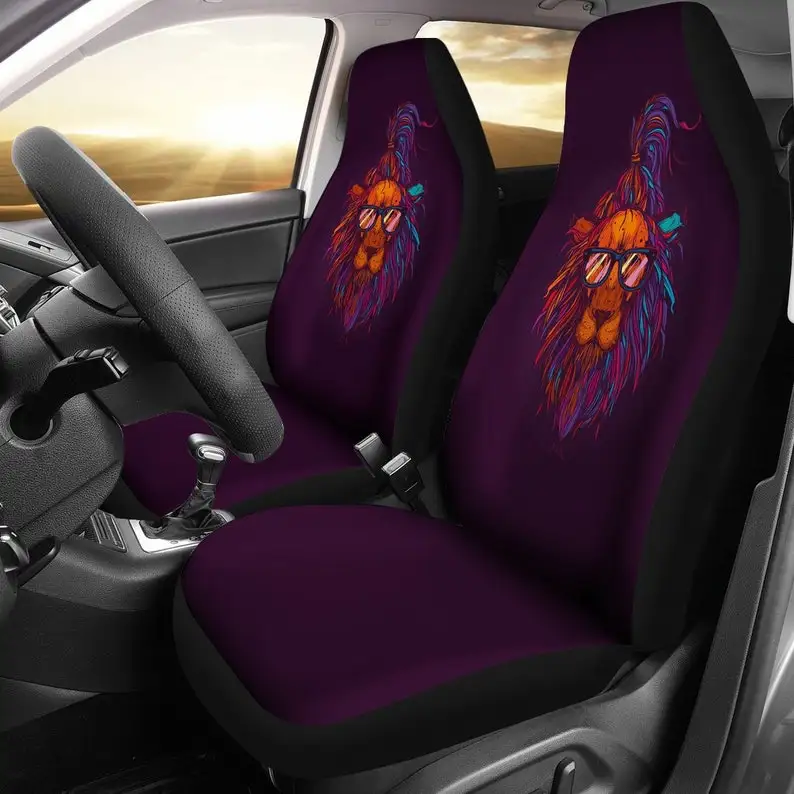 

Funky Lion, Car Seat Cover, Animal Print, Car Accessories, Hippie, Car Covers, Seat Covers, Multi Colored, Seat Covers For Cars