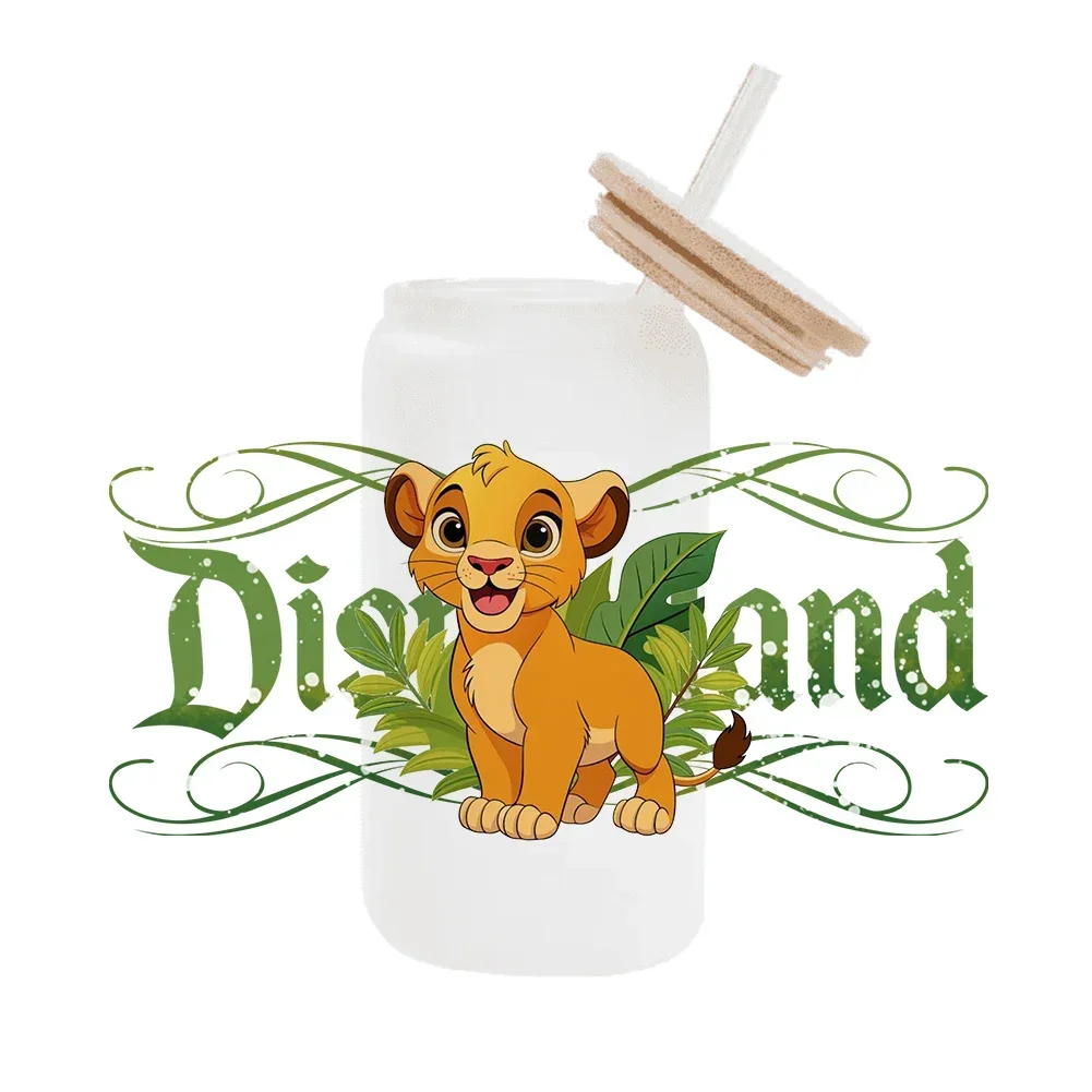 Disney Король Лев DTF наклейка чашки крутая персонализированная УФ-обертка