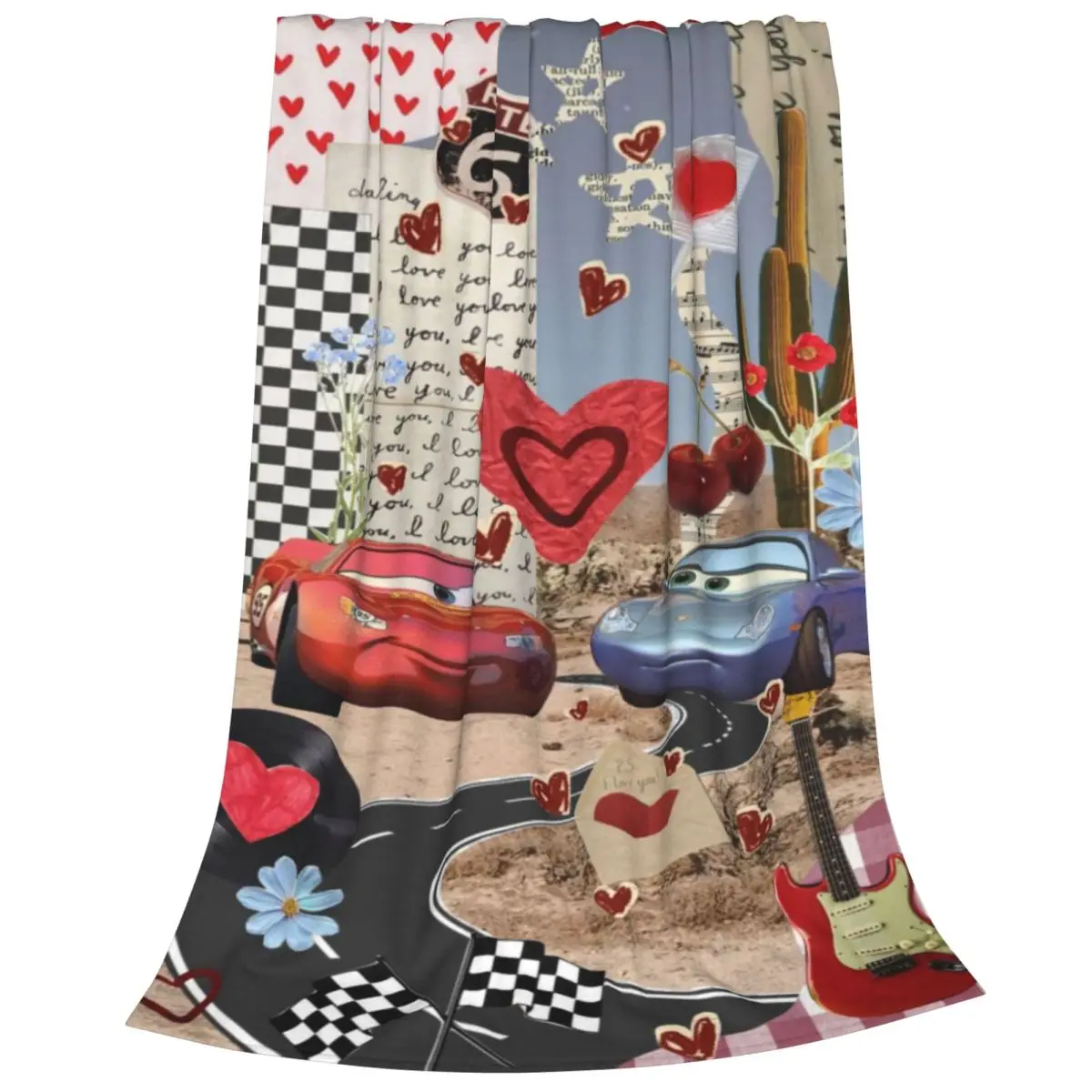 Прочное фланелевое одеяло Disney Pixar Cars — легкое в уходе флисовое для домашнего