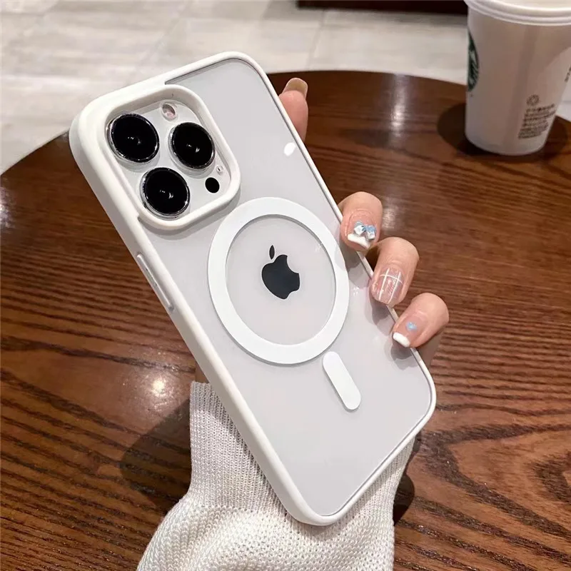 Магнитный чехол для беспроводной зарядки Magsafe для iPhone 14 11 12 13 Pro Max X XR XS 7 8 Plus, мягкий силиконовый бампер, прозрачный чехол