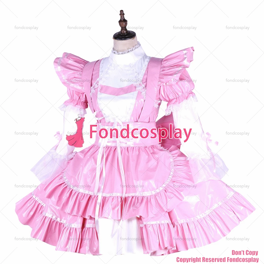 Сексуальная одежда для взрослых fondcosplay с крестом замком розовое тонкое платье из